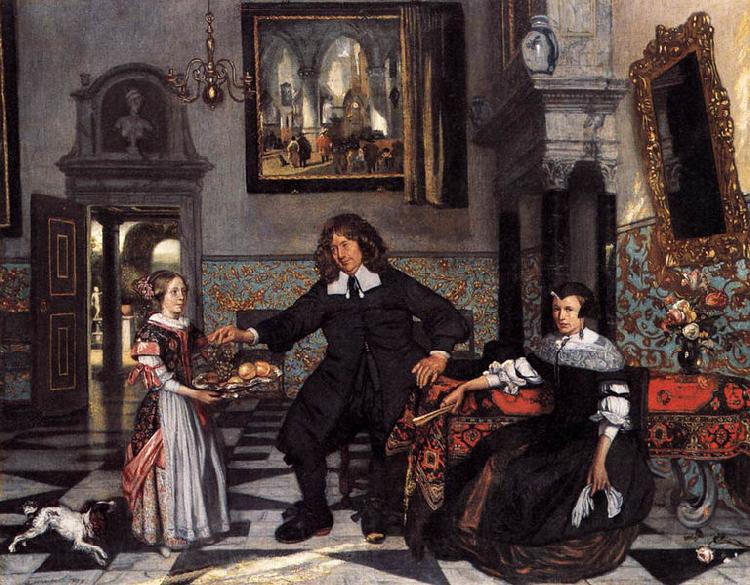 Emmanuel de Witte Portrait of a Family in an Interior